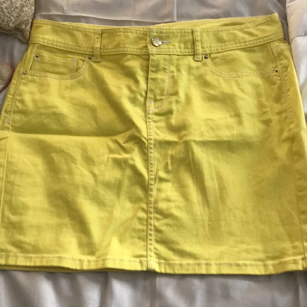 Cache denim skirt